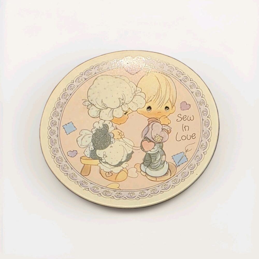 1992 Precious Moments “Sew in Love” Decorative Collector Plate – Enesco